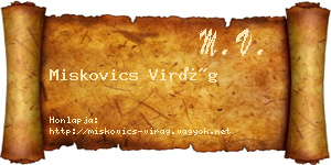 Miskovics Virág névjegykártya