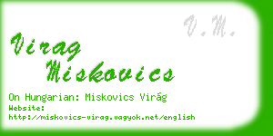 virag miskovics business card